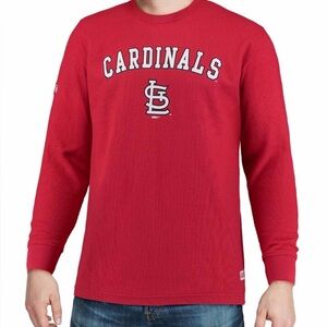 Stitches Red Cardinals Long Sleeve Tee